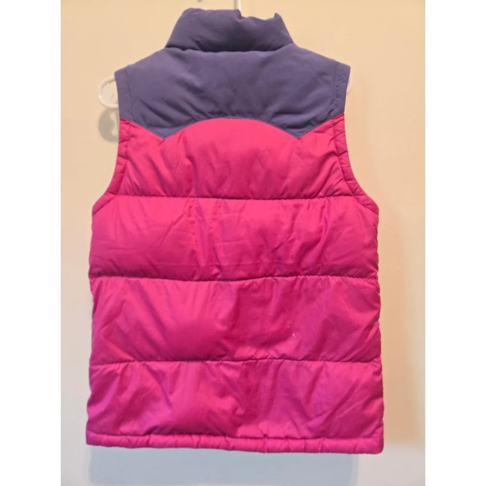 Patagonia Kids Bivy Down Vest Pink Blue Colorblock Puffer 5T 60507